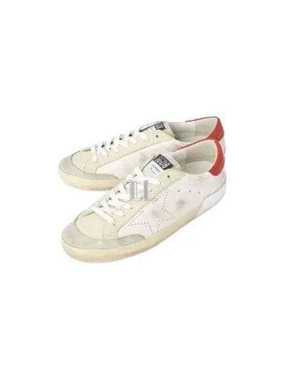 Superstar Leather Red Tab Low Top Sneakers White - GOLDEN GOOSE - BALAAN 2