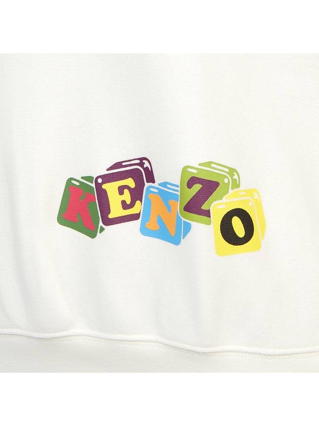 Boke Boy Flower Print Cotton Sweatshirt White - KENZO - BALAAN 10