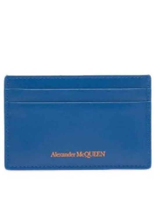 Leather Card Wallet Blue - ALEXANDER MCQUEEN - BALAAN 2