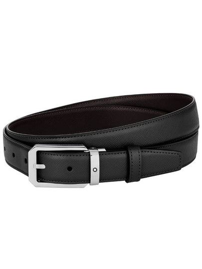 Reversible Leather Belt Black Brown - MONTBLANC - BALAAN 2