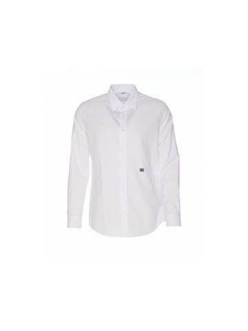 Triomphe Loose Long Sleeve Shirt White - CELINE - BALAAN 1