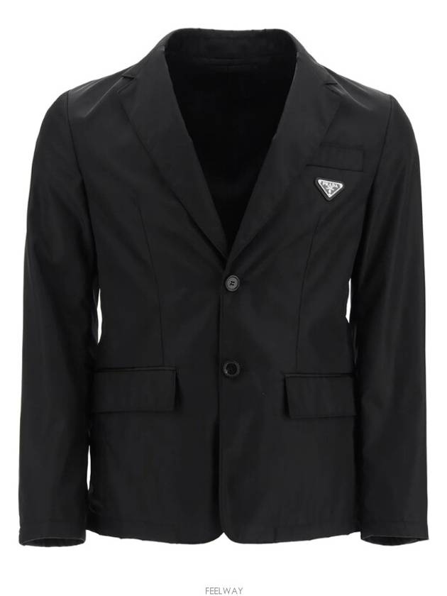 Re-Nylon Single Jacket Black - PRADA - BALAAN 5