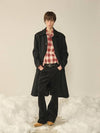 Oversized Out Pocket Felt Mac Coat Black - KINETO - BALAAN 2