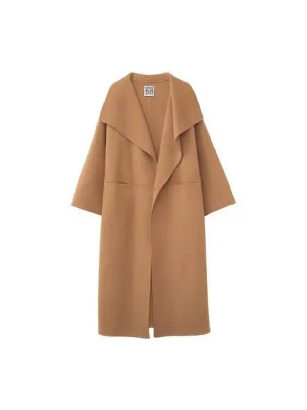 Signature Wool Cashmere Single Coat Camel - TOTEME - BALAAN 2