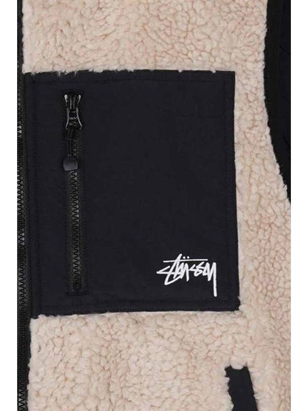 Unisex Sherpa Reversible Vest Beige 118528 1032 - STUSSY - BALAAN 4