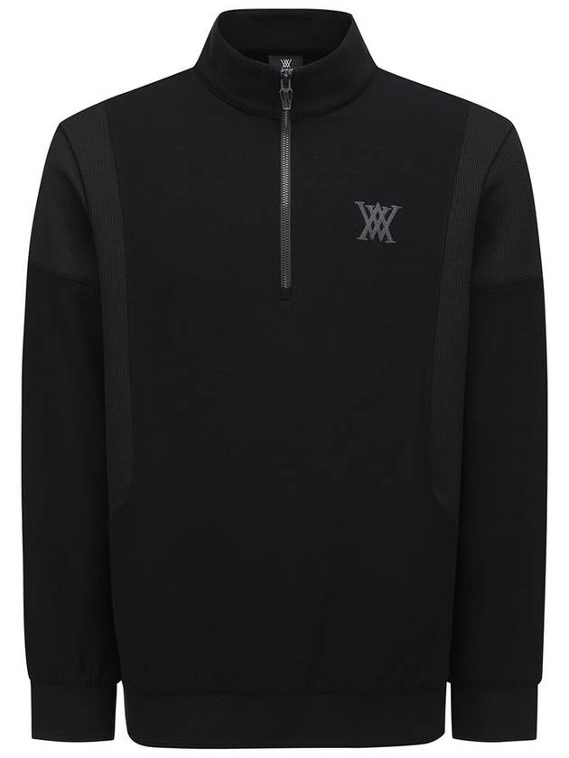 Official M HALF ZIP L TS BK - ANEWGOLF - BALAAN 1