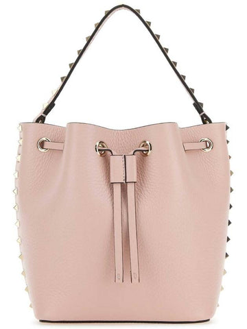 Women's Rockstud Bucket Bag Pink - VALENTINO - BALAAN 1