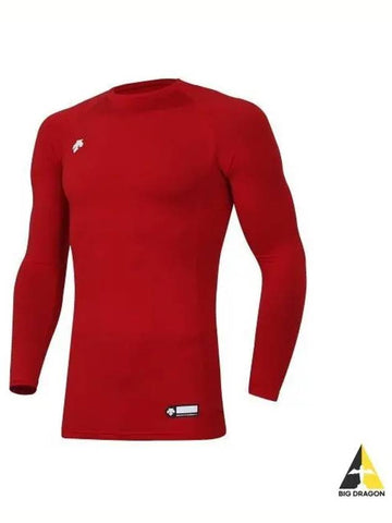 BASEBALL SN121ZTL21 Long Sleeve Crew Neck Undershirt Red - DESCENTE - BALAAN 1