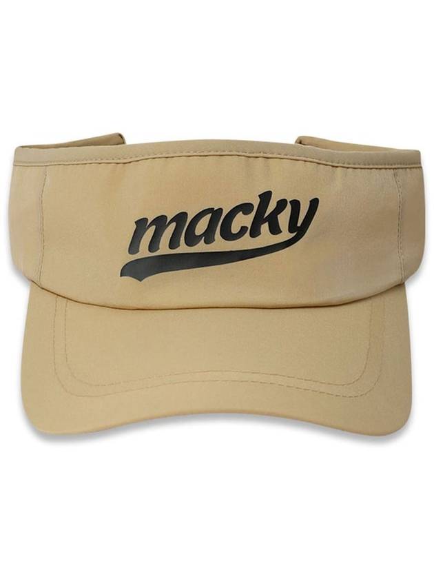 Logo Sun Cap Visor Flua Sun Visor Beige MCFW23SC 1BE - MACKY - BALAAN 2