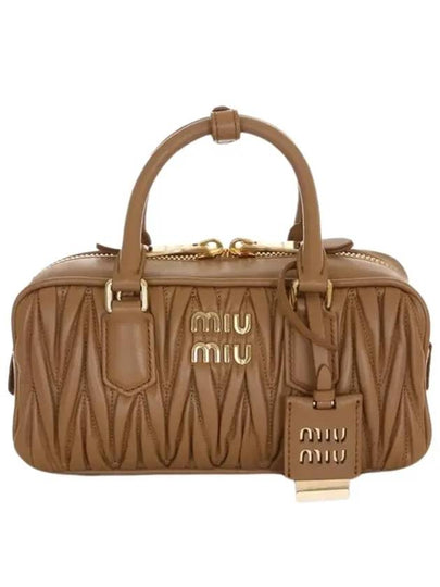 Arcadie Matelasse Nappa Leather Tote Bag Caramel - MIU MIU - BALAAN 2