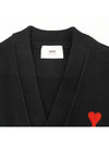 Men's de Coeur Heart Cardigan Black - AMI - BALAAN 3