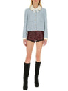 Women's Nappa Leather Shorts Amaranth Red - MIU MIU - BALAAN.