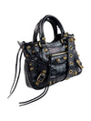 Neo Cagole Small Crocodile Embossed Leather Tote Bag Black - BALENCIAGA - BALAAN 4