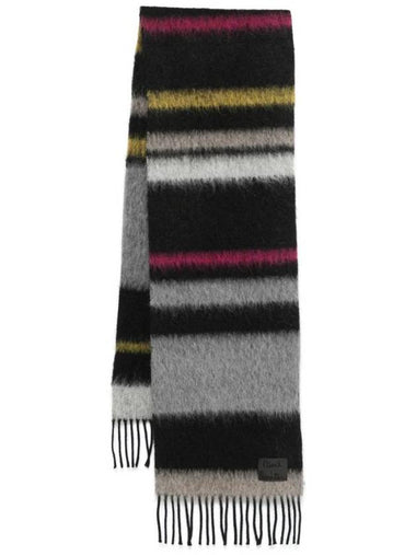 Fuzzy Stripe Track Muffler Grey - PAUL SMITH - BALAAN 1