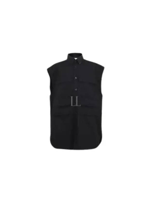 Sleeveless Shirt Vest Black - BURBERRY - BALAAN 2