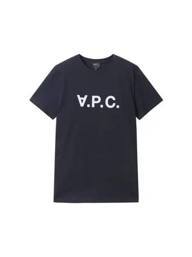 VPC Logo Organic Cotton Short Sleeve T-Shirt Navy - A.P.C. - BALAAN 2