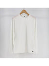 SPGRGOSN Unisex Basic Plain Functional Round Long Sleeve Tee White - SUPENER - BALAAN 3