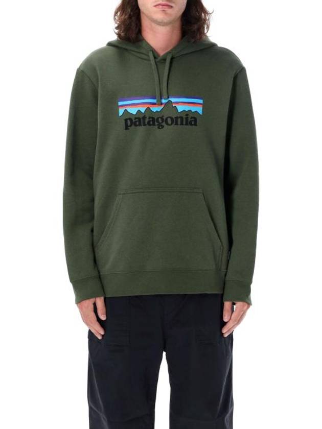 P 6 Logo Uprisal Hoodie Green - PATAGONIA - BALAAN 1