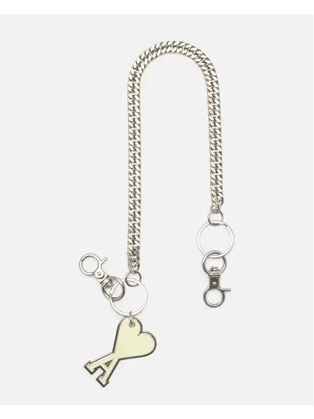 Heart Logo Chain Key Holder Yellow - AMI - BALAAN 3