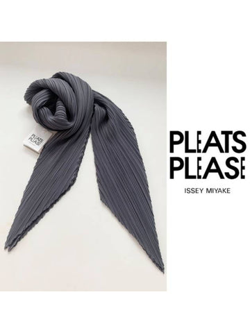 Pleated Please Issey Miyake Basic Scarf Gray AD001 - ISSEY MIYAKE - BALAAN 1