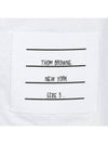 Men's Logo Patch Classic Cotton Long-Sleeve Shirt White - THOM BROWNE - BALAAN 10