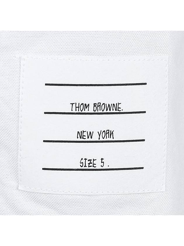 Men's Logo Patch Classic Cotton Long-Sleeve Shirt White - THOM BROWNE - BALAAN 10