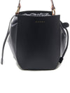 logo leather cross bucket bag black - MARNI - BALAAN.