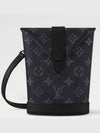 Envelope Monogram Eclipse Coated Canvas Pouch Bag Black - LOUIS VUITTON - BALAAN 6