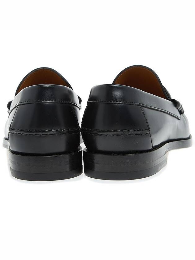 Double G Leather Loafers Black - GUCCI - BALAAN 5