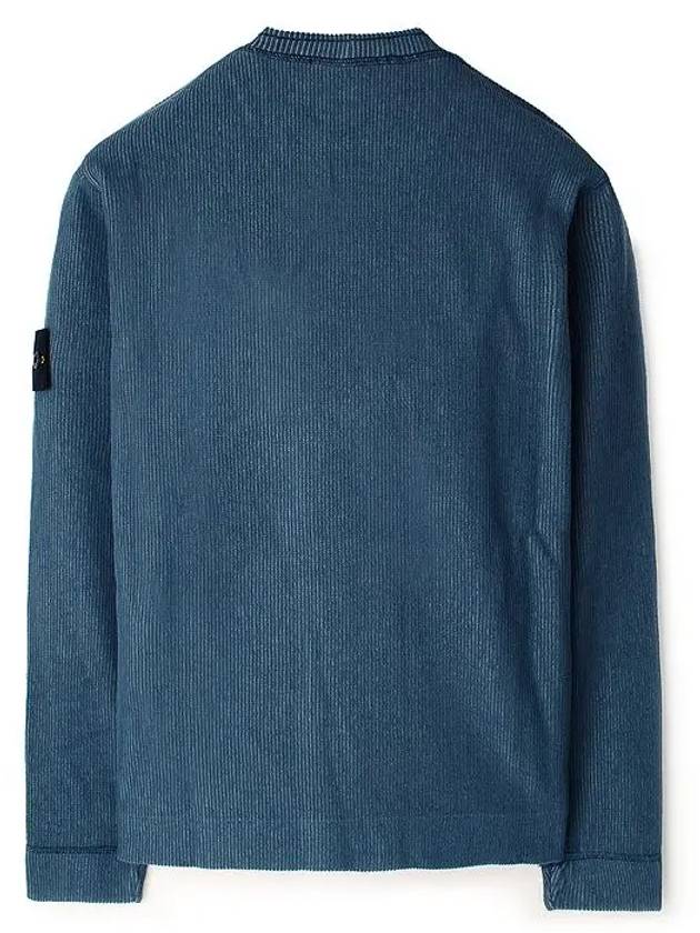 Men's Wappen Patch Crewneck Knit Sweatshirt Avio Blue - STONE ISLAND - BALAAN 3