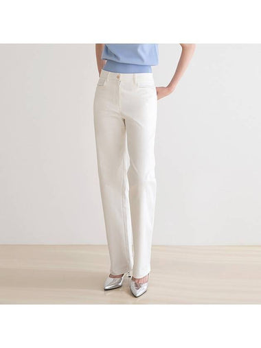 WHITE COTTON PANTS - ILROZE - BALAAN 1