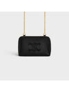 Coeur Triomphe Chain Clutch Bag Black - CELINE - BALAAN.