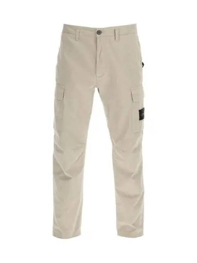 Compass Badge Gabardine Cargo Straight Pants Beige - STONE ISLAND - BALAAN 2