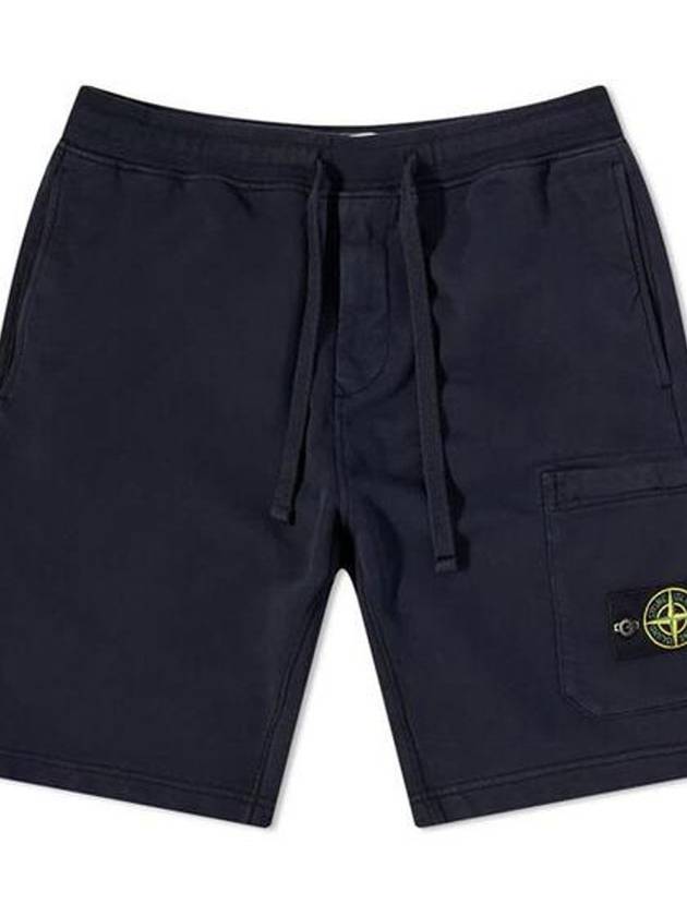 Men's Wappen Patch Bermuda Shorts Navy - STONE ISLAND - BALAAN 2