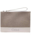 Sense Zipper Clutch Bag Beige White - CHLOE - BALAAN 2