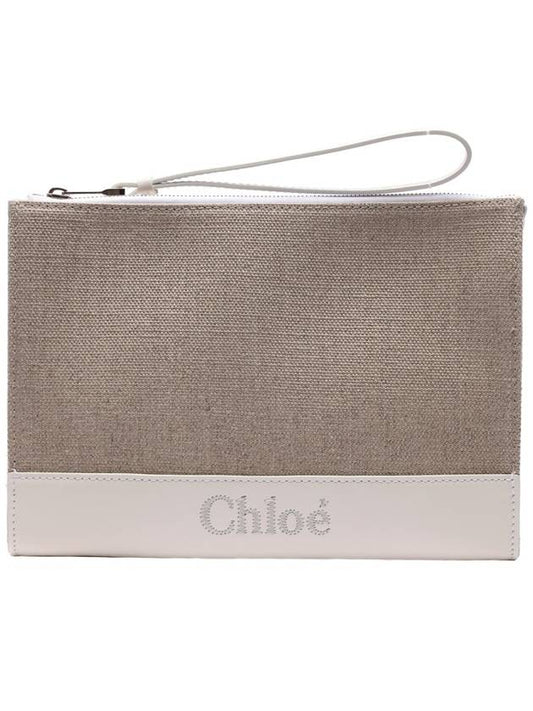 Sense Zipper Clutch Bag Beige White - CHLOE - BALAAN 2