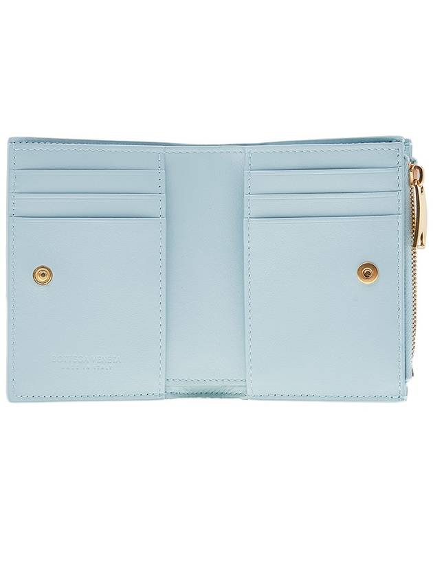 Cassette Bifold Small Bifold Wallet Light Blue - BOTTEGA VENETA - BALAAN 11