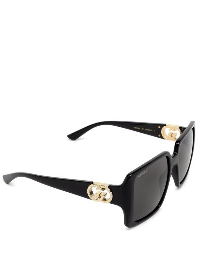 Eyewear Side Logo Square Frame Sunglasses Black - GUCCI - BALAAN 3