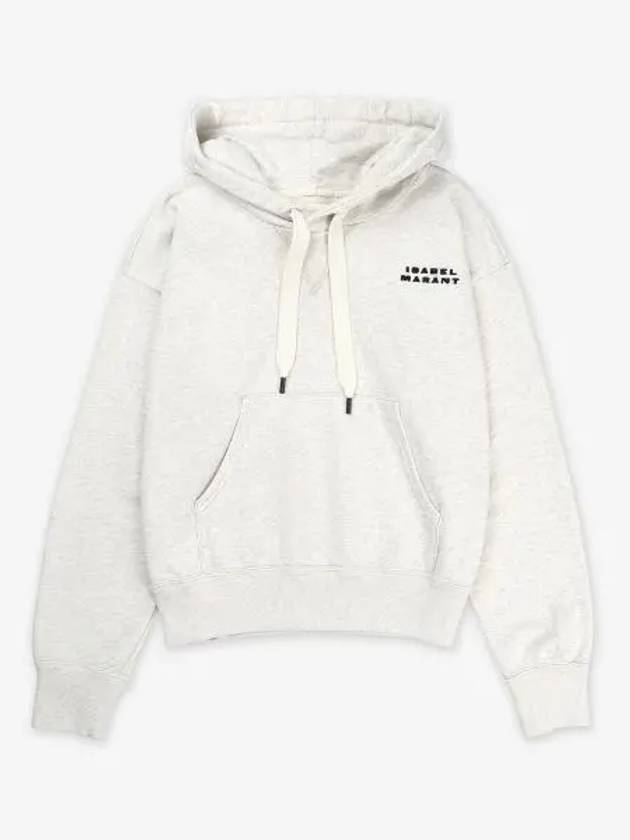 Sylla Embroidered Logo Oversized Hoodie Ecru - ISABEL MARANT - BALAAN 2