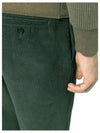 Men's Corduroy Straight Pants Dark Green - THOM BROWNE - BALAAN 5