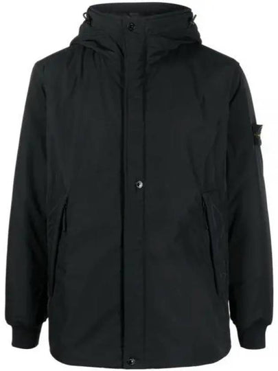 Logo Wappen Patch Hooded Jacket Black - STONE ISLAND - BALAAN 2