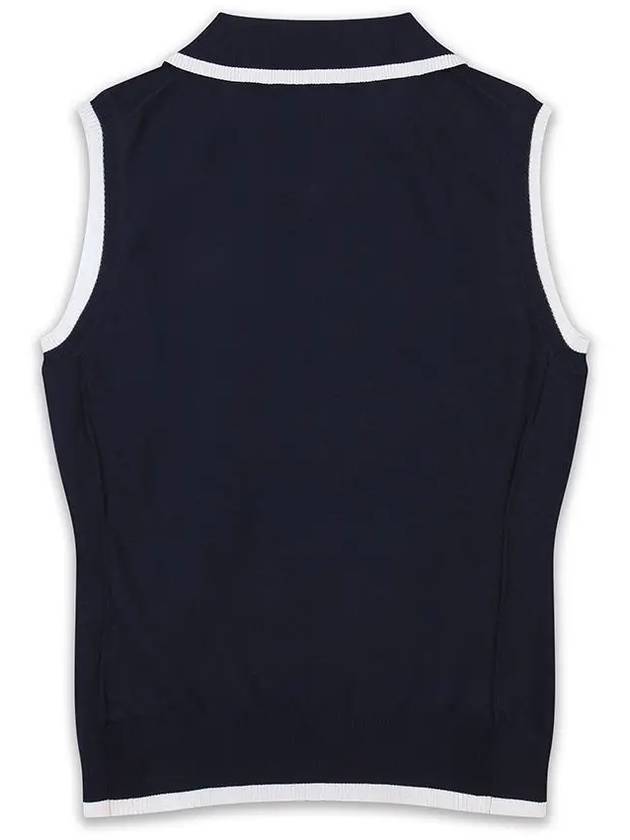 collar sleeveless knit OF2732LANAVY - ONOFF - BALAAN 2