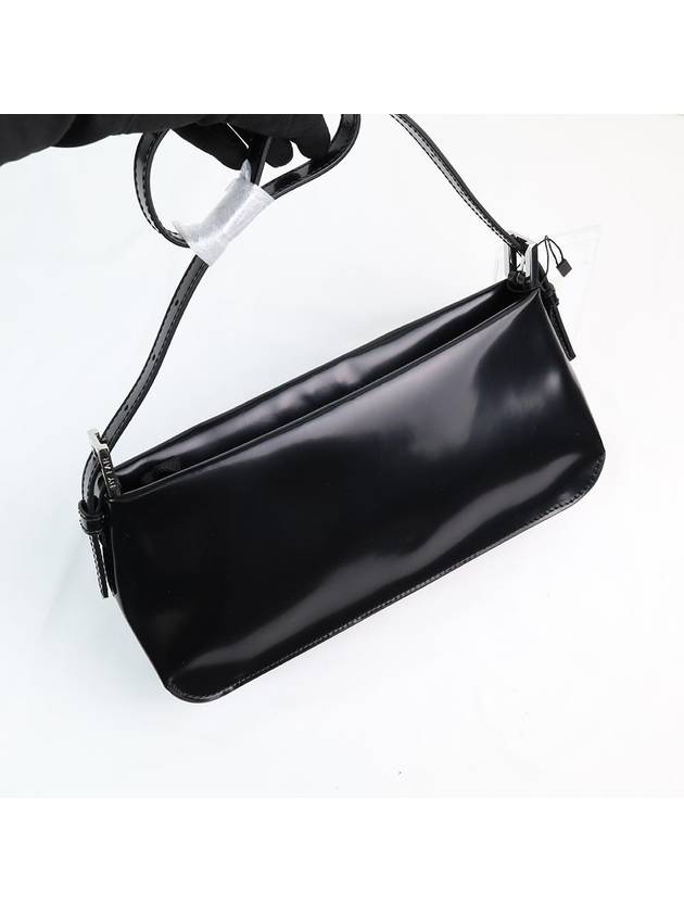 Patent Leather Shoulder Bag Black - BY FAR - BALAAN 4