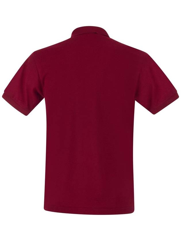 Men's Logo Classic Fit Cotton Short Sleeve Polo Shirt Burgundy - LACOSTE - BALAAN 3