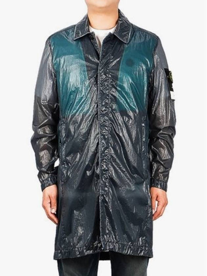 Lucido Packable Trench Coat Blue Grey - STONE ISLAND - BALAAN 2