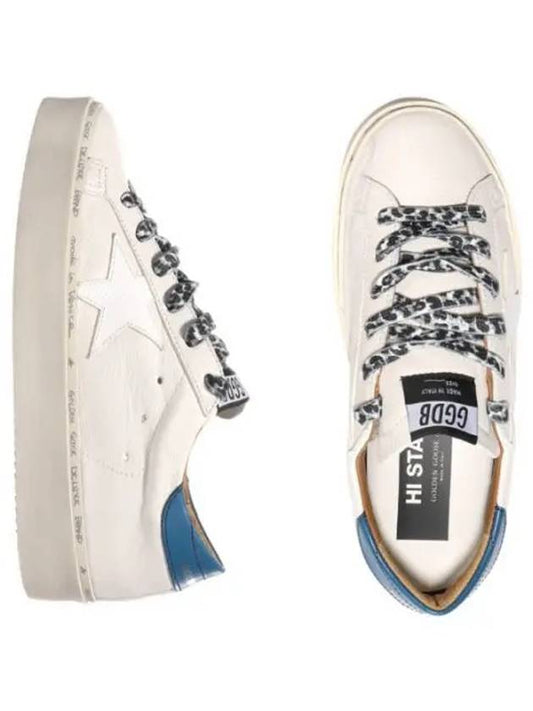 Women's High Star Blue Tab Nappa Leather Low Top Sneakers White - GOLDEN GOOSE - BALAAN 2