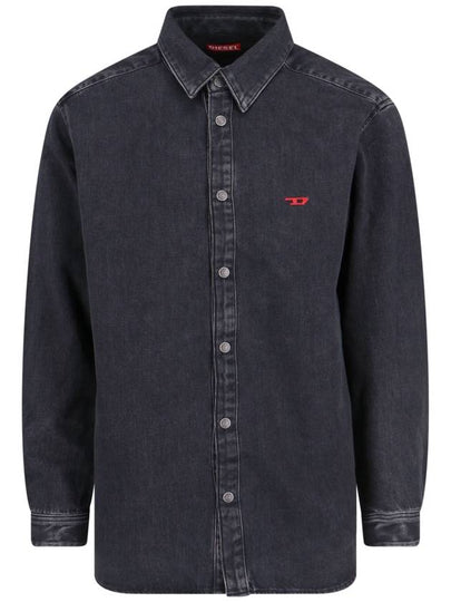 Simply Denim Long Sleeve Shirt Black - DIESEL - BALAAN 2