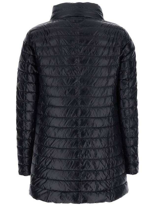 Black Down Jacket With Snap Buttoned High Neck In Tech Fabric Woman - HERNO - BALAAN 2