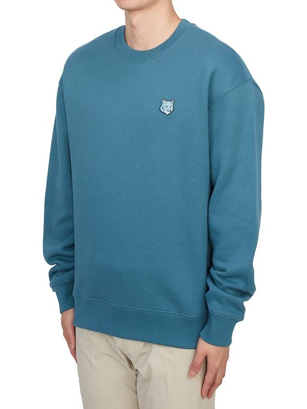 Bold Fox Head Cotton Sweatshirt Lake Blue - MAISON KITSUNE - BALAAN 3