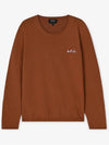 Embroidered Logo Knit Top Brown - A.P.C. - BALAAN 3